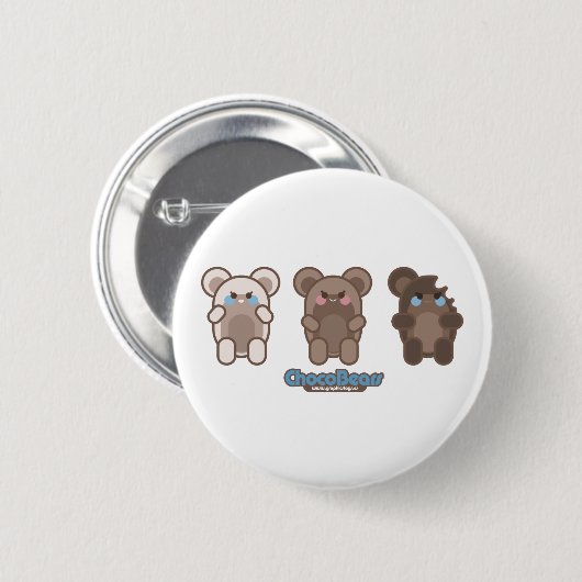 chocobears Knopf Button (Vorne & Hinten)