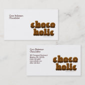 Chocoholic kundengerechte visitenkarte (Vorne/Hinten)
