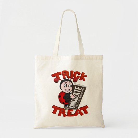 Chocoholic Marienkäfer - "Trick-oder Leckerei-" Tragetasche (Vorne)