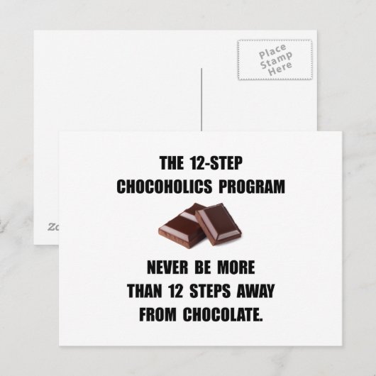 Chocoholics Postkarte (Vorne/Hinten)