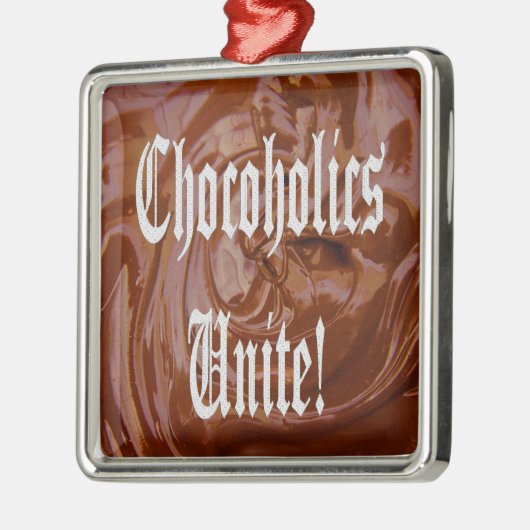 Chocoholics Unite Premium Square Ornament (Links)