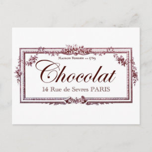 Chocoladenliebhaber .... lieben diese Vintage-Fran Postkarte