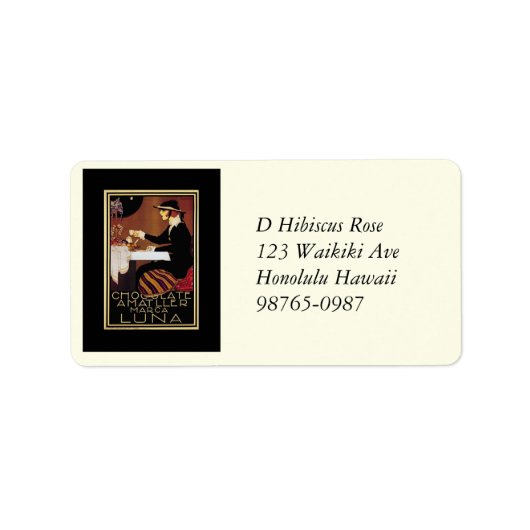 Chocolat Amatller Marc Luna Adressaufkleber (Vorne)