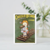 Chocolat Besnier Vintage Ad Postkarte (Stehend Vorderseite)