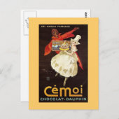 Chocolat Dauphin Französische Mädchen1924 Postkarte (Vorne/Hinten)
