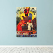 Chocolat du Sport Vintag Poster Europe Leinwanddruck (Insitu (Holzboden))