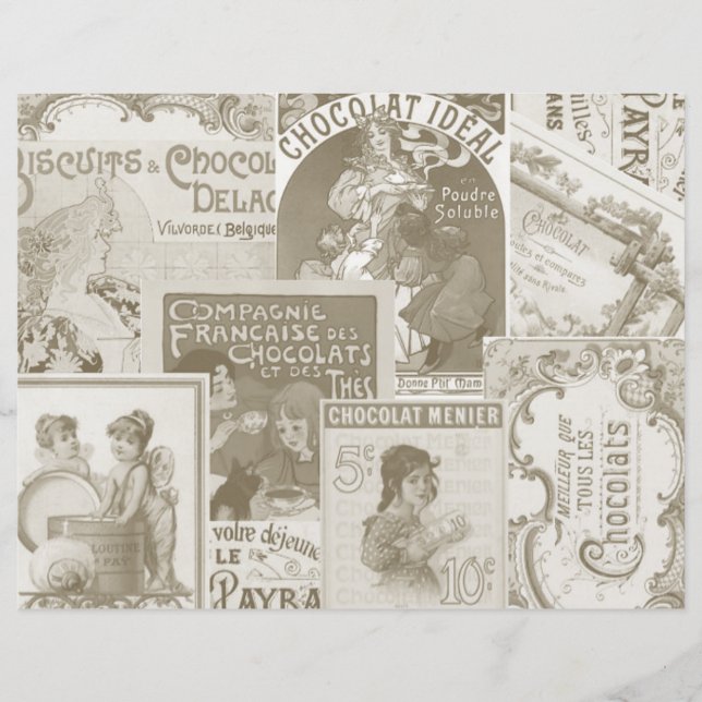 Chocolat Francais publicité Découpage et Collage (Vorderseite)