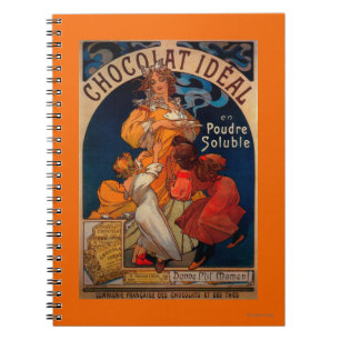 Chocolat Ideal Vintag PosterEurope Notizblock