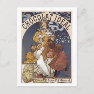 Chocolat Ideal Vintage Ad Postkarte