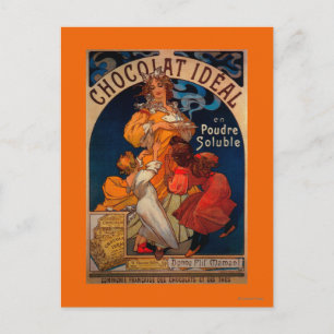 Chocolat Ideal Vintage Poster Europa Postkarte