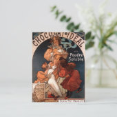 Chocolat Ideal von Alphonse Mucha Postkarte (Stehend Vorderseite)