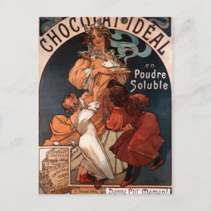 Chocolat Ideal von Alphonse Mucha Postkarte