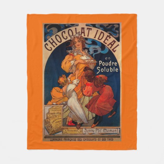 Chocolat ideales Vintages PosterEurope Fleecedecke (Vorderseite)