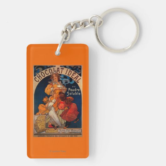 Chocolat ideales Vintages PosterEurope Schlüsselanhänger (Rückseite)