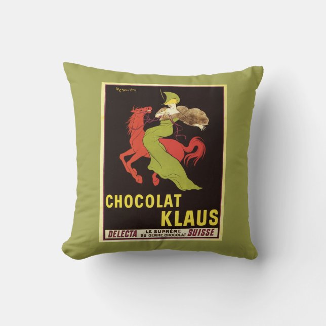 Chocolat Klaus Anzeige-Plakat Kissen (Vorderseite)