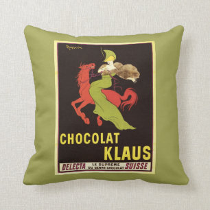 Chocolat Klaus Anzeige-Plakat Kissen