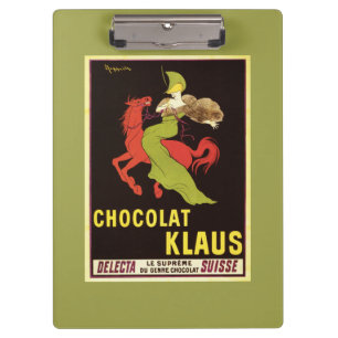 Chocolat Klaus Anzeige-Plakat Klemmbrett