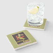 Chocolat Klaus Anzeige-Plakat Steinuntersetzer (Seitenansicht)