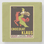 Chocolat Klaus Anzeige-Plakat Steinuntersetzer (Vorderseite)