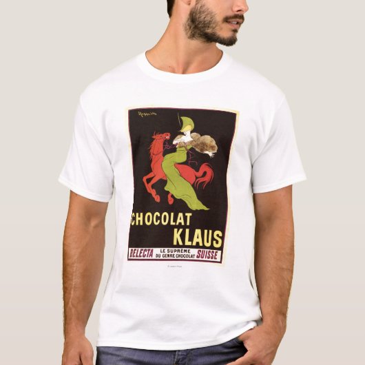 Chocolat Klaus Anzeige-Plakat T-Shirt (Vorderseite)