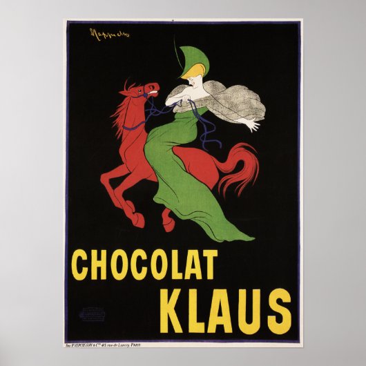 CHOCOLAT KLAUS Getränke Getränke und Vintage Kunst Poster (Vorne)