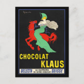 Chocolat Klaus, Vintages Werbeplakat, Postkarte (Vorderseite)