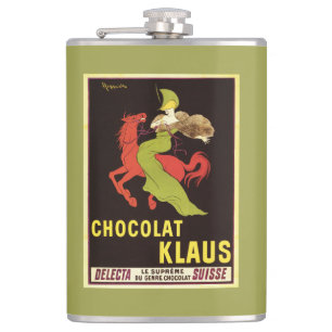 Chocolat Klaus Werbeplakat Flachmann