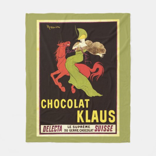 Chocolat Klaus Werbeplakat Fleecedecke (Vorderseite)