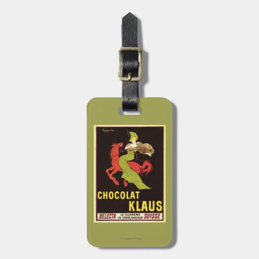 Chocolat Klaus Werbeplakat Gepäckanhänger (Vorderseite vertikal)