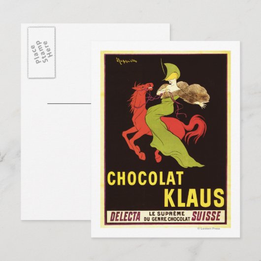 Chocolat Klaus Werbeplakat Postkarte (Vorne/Hinten)