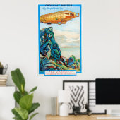 Chocolat Masson Ad mit Zeppelin Airship Poster (Heimbüro)