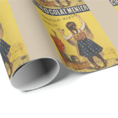 Chocolat Menier Little Girl Wall Geschenkpapier (Rolleneckpunkt)