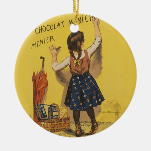 Chocolat Menier Little Girl Wall Keramik Ornament (Vorne)