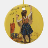 Chocolat Menier Little Girl Wall Keramik Ornament (Hinten)