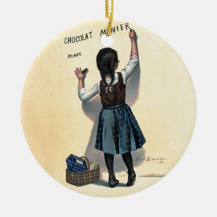 Chocolat Menier Little Girl Wall Keramikornament