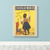 Chocolat Menier Little Girl Wall Leinwanddruck (Insitu (Holzboden))