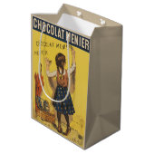 Chocolat Menier Little Girl Wall Mittlere Geschenktüte (Rückseite Schrägansicht)