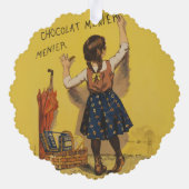 Chocolat Menier Little Girl Wall Ornament Karte (Rückseite)