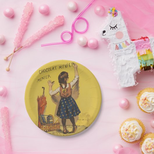 Chocolat Menier Little Girl Wall Pappteller (Party)