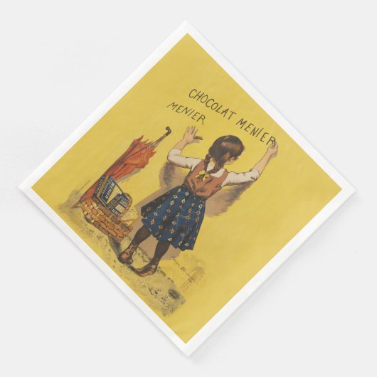 Chocolat Menier Little Girl Wall Serviette (Ecke)