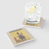 Chocolat Menier Little Girl Wall Steinuntersetzer (Seitenansicht)