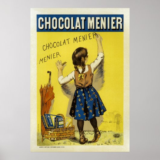 Chocolat Menier Vintages französisches Werbeplakat Poster (Vorne)
