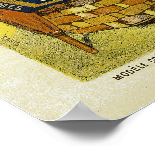 Chocolat Menier Vintages französisches Werbeplakat Poster (Ecke)