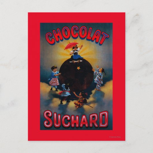 Chocolat Suchard Vintag PosterEurope Postkarte (Vorderseite)