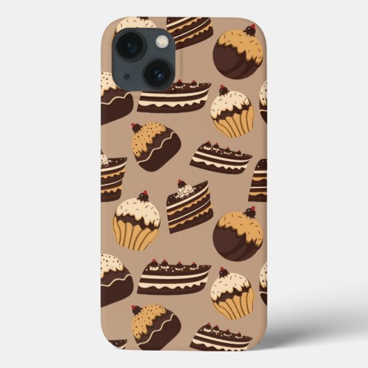 Chocolate and Pastries Pattern 3 Case-Mate iPhone Hülle (Rückseite)