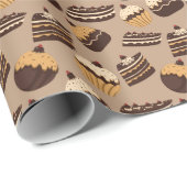 Chocolate and Pastries Pattern 3 Geschenkpapier (Rolleneckpunkt)