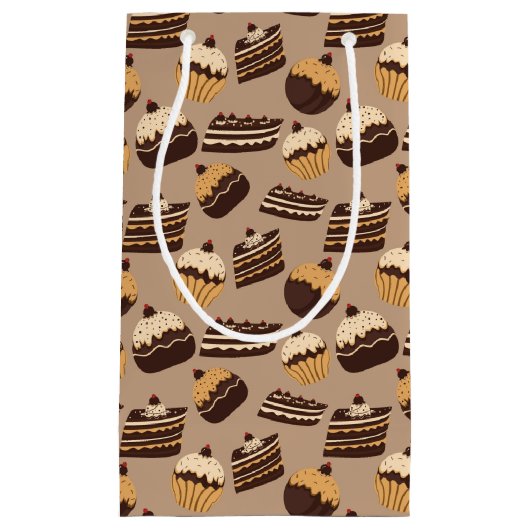 Chocolate and Pastries Pattern 3 Kleine Geschenktüte (Vorderseite)