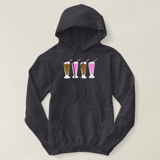 Chocolate and Strawberry Milkshakes Hoodie (Design vorne)