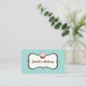 Chocolate Aqua Business Card Visitenkarte (Stehend Vorderseite)