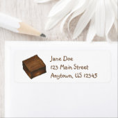 Chocolate Bake Sale Brownie Square Address Labels (Insitu)